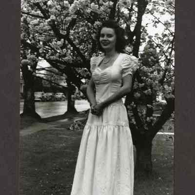 Photograph of Springfield High School Queen Betty Lou, Springfield, Oregon, 1944-45