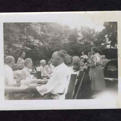 Photograph of a Myers family picnic, circa 1940