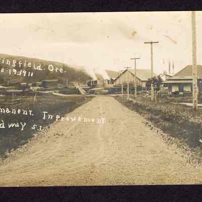 Post Card, Springfield, Oregon, Broadway Street Permanent Improvement, 1911