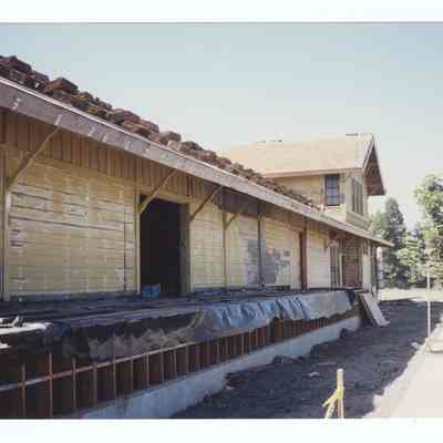 Photograph of the Springfield Train Depot restauration, 1990