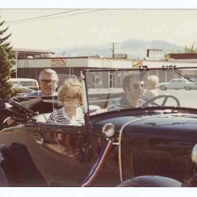 Photograph of Bob Adams, at a Summer parade, Springfield, circa 1979