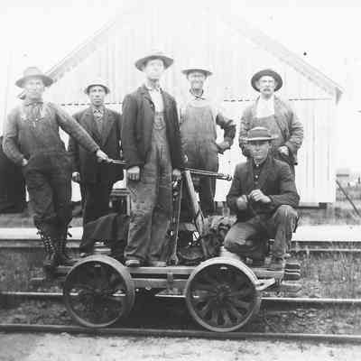 Photograph of Smith Mountjoy on with Section Crew, post 1911