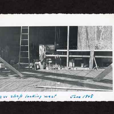 Photograph of the inside of Booth-Kelly Lumber mill building