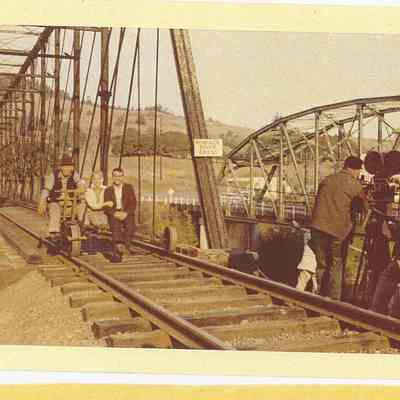 Photograph of "Chartroose Caboose" Filming, Springfield, Oregon, circa 1960