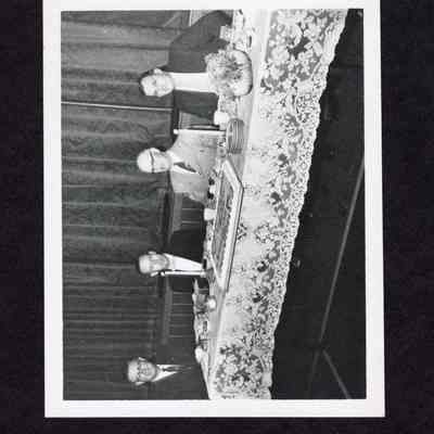 Photograph, Police Chief Howard's celebratory party, 1956