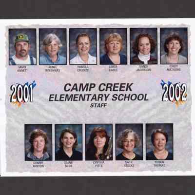 Photograph, Camp Creek Elementary, Staff, 2001-2002.