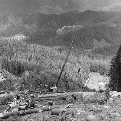 Photograph of Logging Operation, Blue River, Oregon
