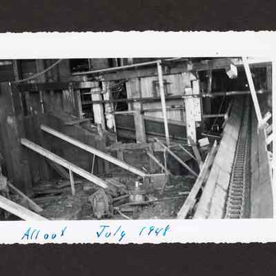 Photograph of inside of Booth-Kelly lumber mill