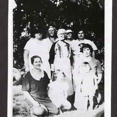 Photograph of group of nine people