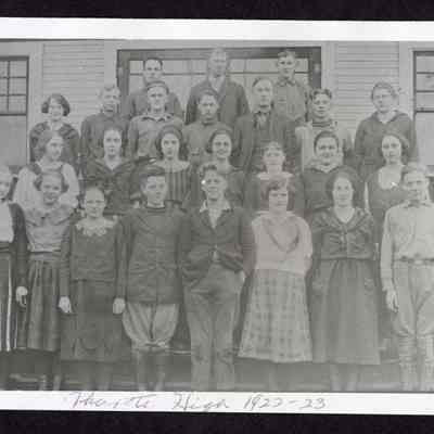 Photograph of class at Thurston High School, Thurston, Oregon, 1922-1923
