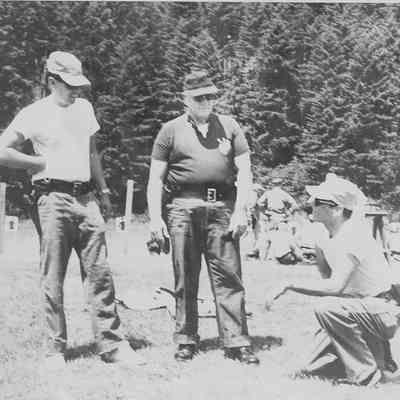 Photograph, 3 Springfield Police Officers in Training Exercise.