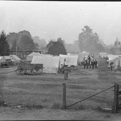 photograph of a Camp at Seavey Hop Yards, date circa 1900