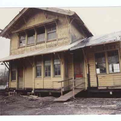 Photograph of the Springfield Train Depot Restoration, circa 1992