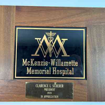 McKenzie-Willamette Memorial Hospital Award, Clarence Scherer, 1970