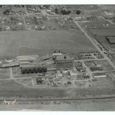 Aerial photograph of the Alcohol Plant and area in Springfield, 1946