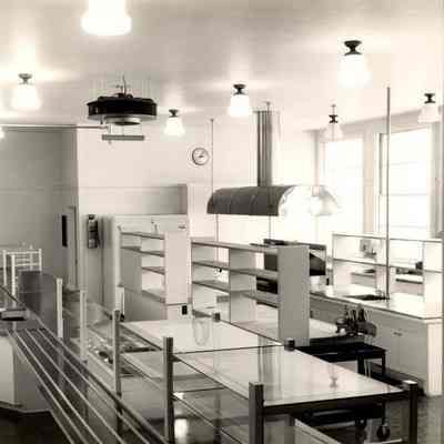 Photograph of Springfield High cafeteria, Springfield, Oregon, 1948