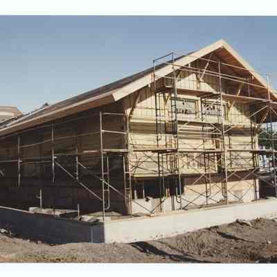 Photograph of the Springfield Train Depot restoration, circa 1992