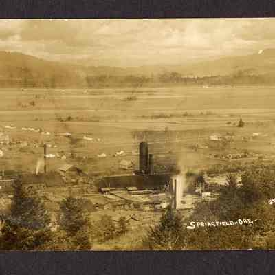 long distance photograph of Springfield, Oregon 1910