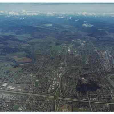Aerial photograph of Springfield, West to East view, circa 1970-1980