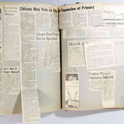 Page 86 newspaper clippings unfolded