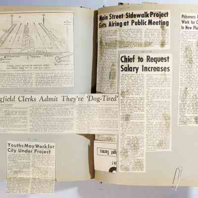 Page 90 newspaper clippings unfolded