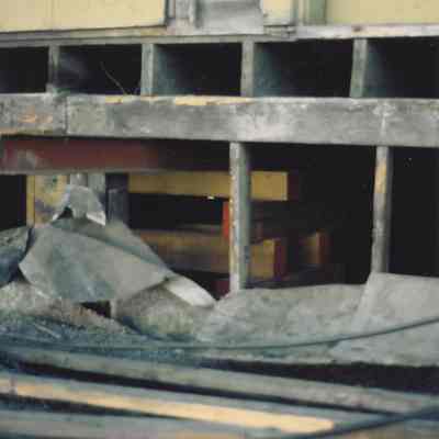 Photograph of Preparing the Springfield Depot to be Moved, Springfield, OR, 1989