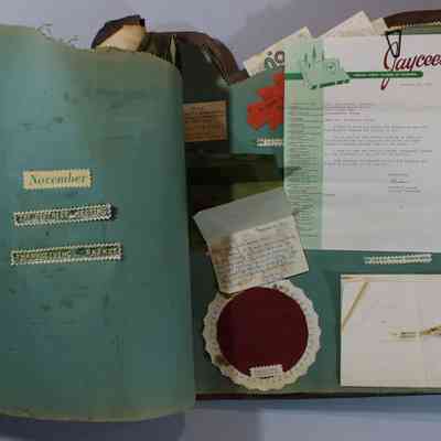 Pages 52 and 53 Correspondence and thank you note opened