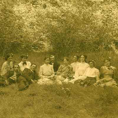 Picnic Group by the Millrace, 1908