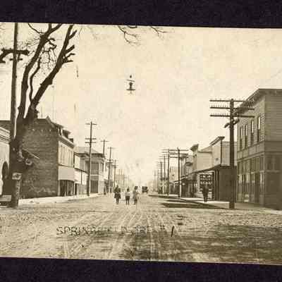 Postcard of Main Street, Springfield, Oregon, Circa 1910