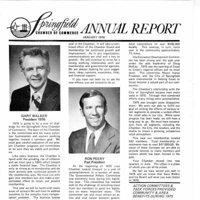 Annual Report, Springfield Chamber of Commerce, 1976