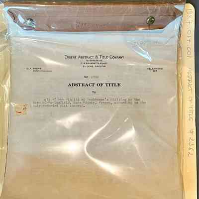 Abstract of Title Nr. 2362, Lot 6 Washburne's Addition to Springfield, 1866-1936