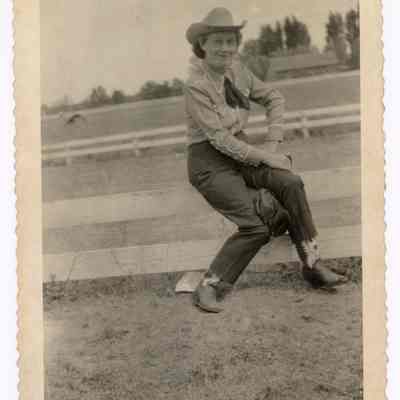 Photograph of Etta Davis, Hidden Valley Ranch, Oregon, undated