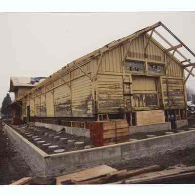 Photograph of the Springfield Train Depot Restoration, circa 1992