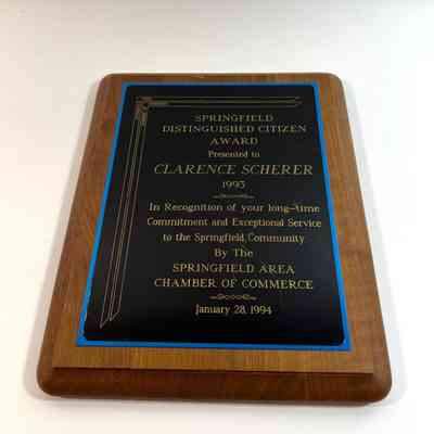 Distinguished Citizen Award, Clarence Scherer, 1993