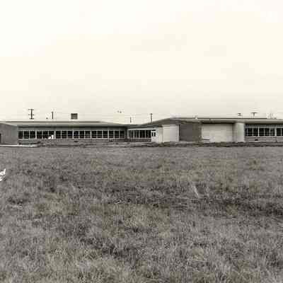 Photograph of School District 19 building, 1954.