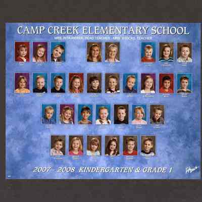 Photograph, Camp Creek Elementary, Kindergarten and Grade 1, 2007-2008