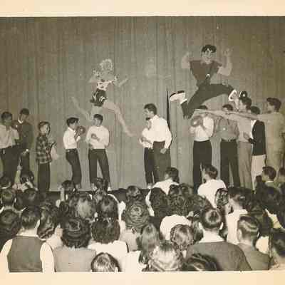 Photograph of Sadie Hawkins Dance at Springfield High School, Springfield, Oregon, circa 1940s