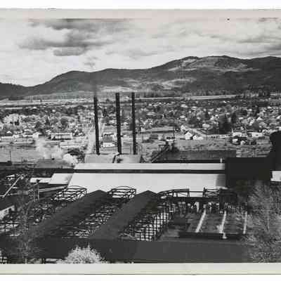 Photograph of Rosboro Lumber Company and area, Springfield, circa 1950