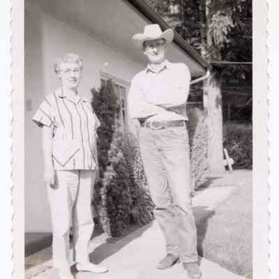 Photograph of Etta Davis and Bill Davis senior, Hidden Valley Ranch, Oregon, undated