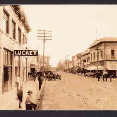 Photograph of Main Street, Springfield, Oregon, circa 1915