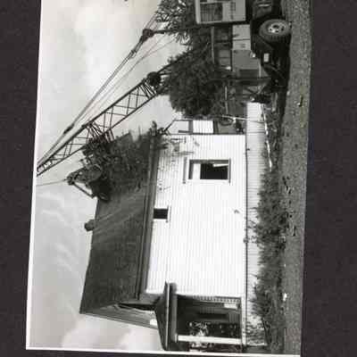 Photograph of home being demolished, Unknown date and location