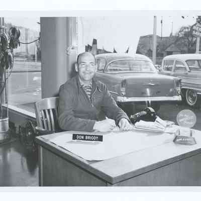 Photograph of Don Briody, Springfield Buick, circa 1950