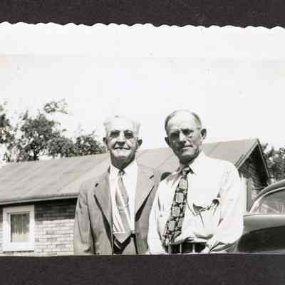 Photograph of Charles H Myers and a man, circa 1940