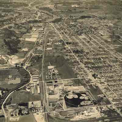 Aerial view of Springfield, Rosboro Mill