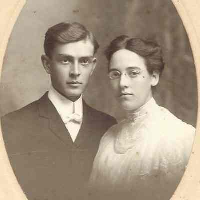 Photograph of Miss Wylie and partner, circa 1900