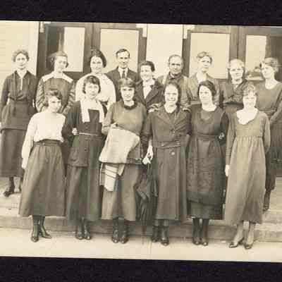 Postcard, Group of Men and Women.