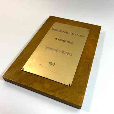 Springfield Christmas Parade Award 1965, Springfield Motors