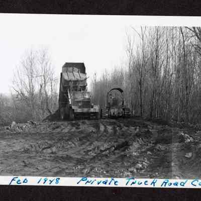 Photograph of private truck road construction