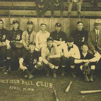 Photograph of Springfield Ball Club, Springfield, Oregon, 1910
