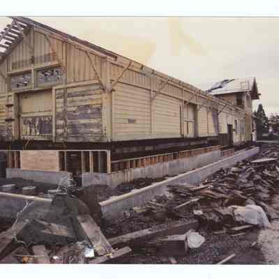 Photograph of the Springfield Train Depot Restoration, circa 1992
